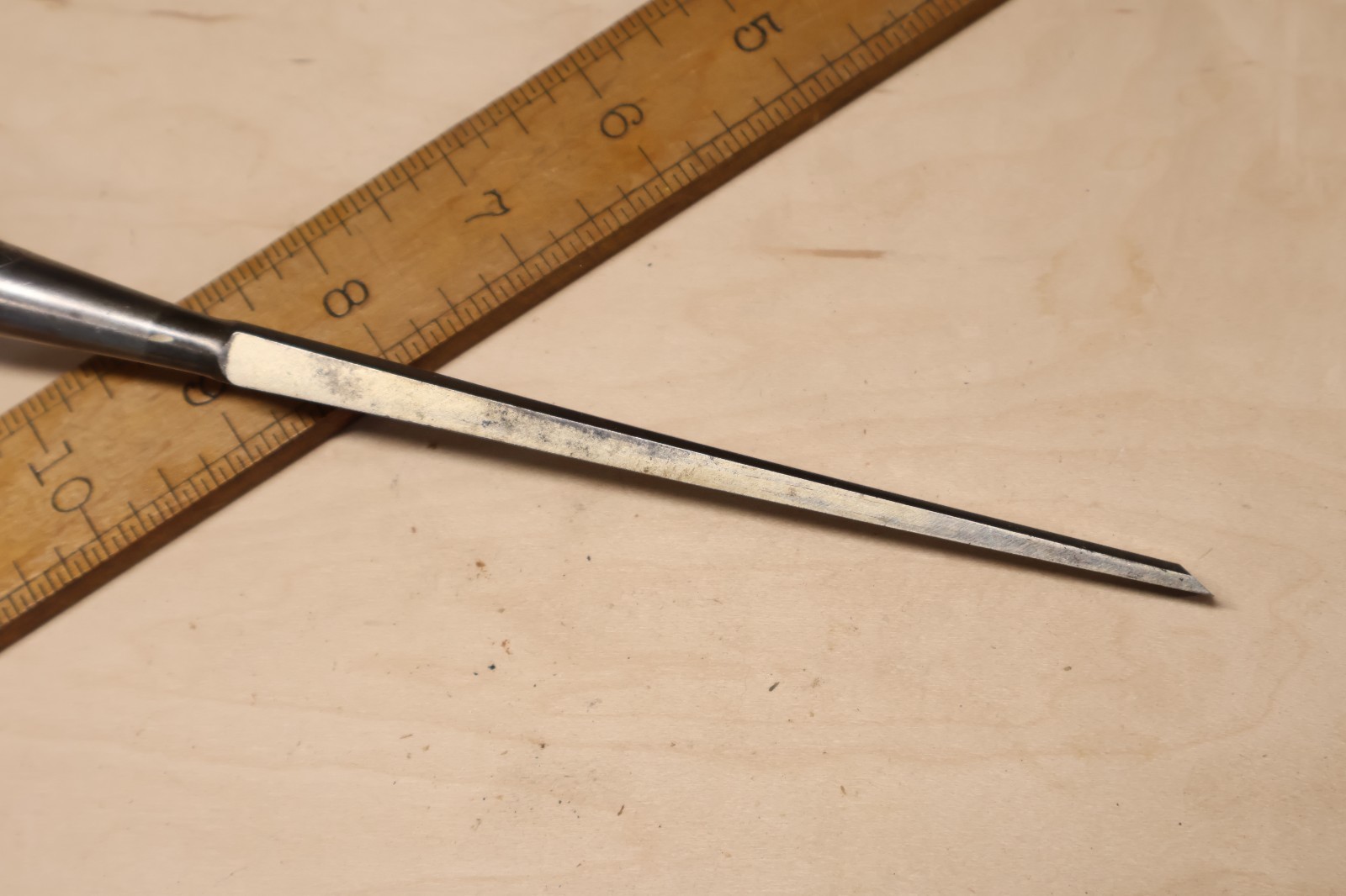 Vintage Pexto 3/8″ beveled edged socket chisel P. S. & W. Co. 12.5″ long