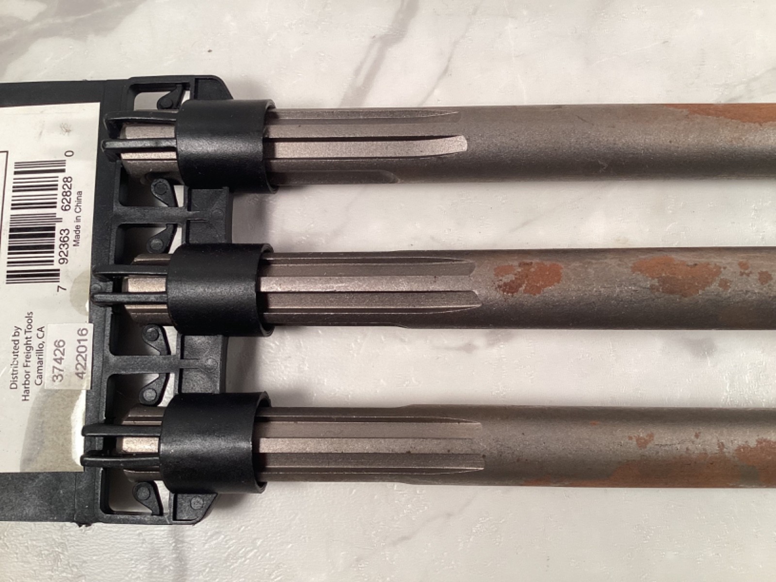 NOS Masonry Chisel Bit Set 3Pcs Warrior #62828 Steel Concrete Flooring Brickwork