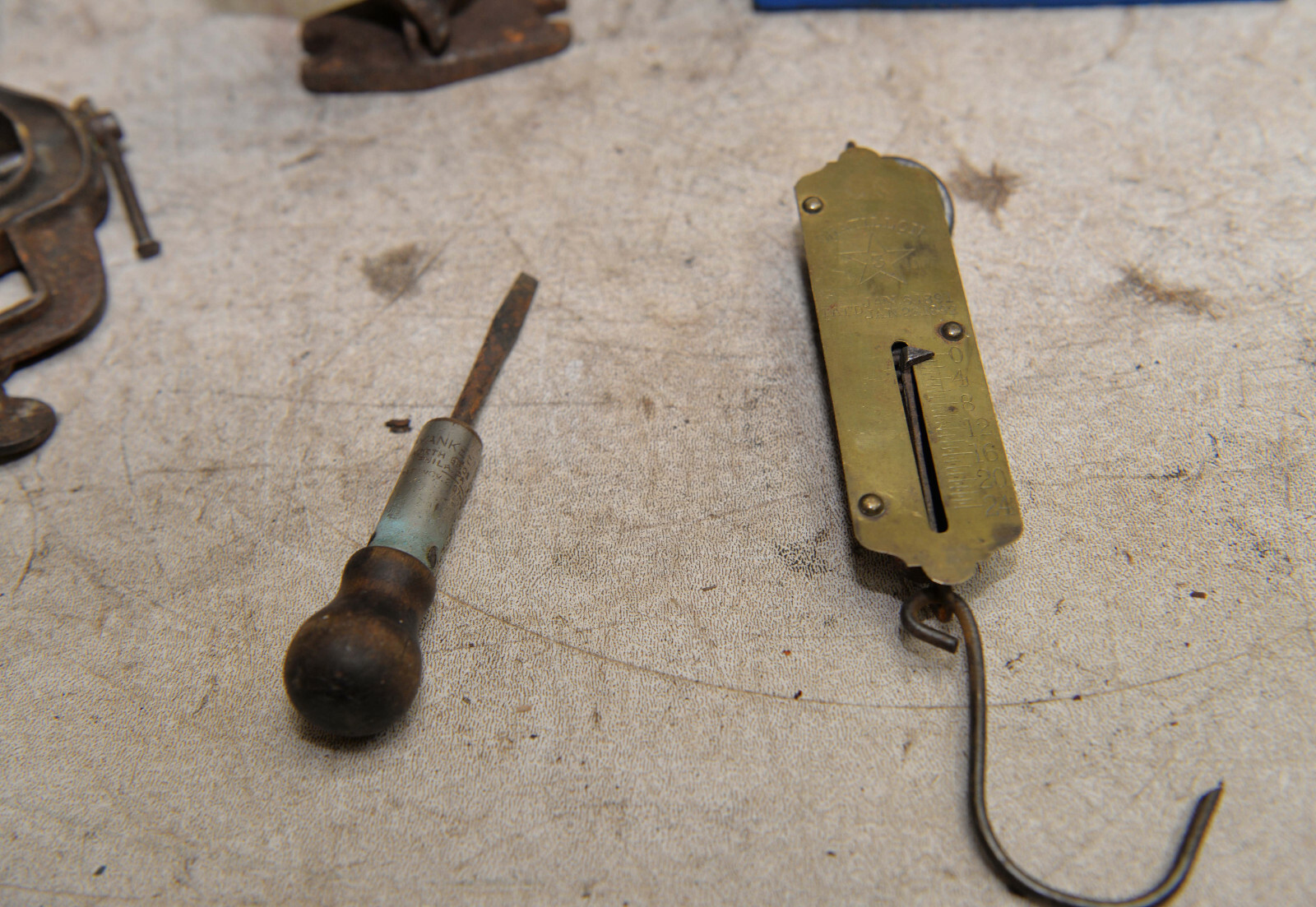 Fly tying vise jeweler screwdriver 1892 Chatlion scale collectible tool lot