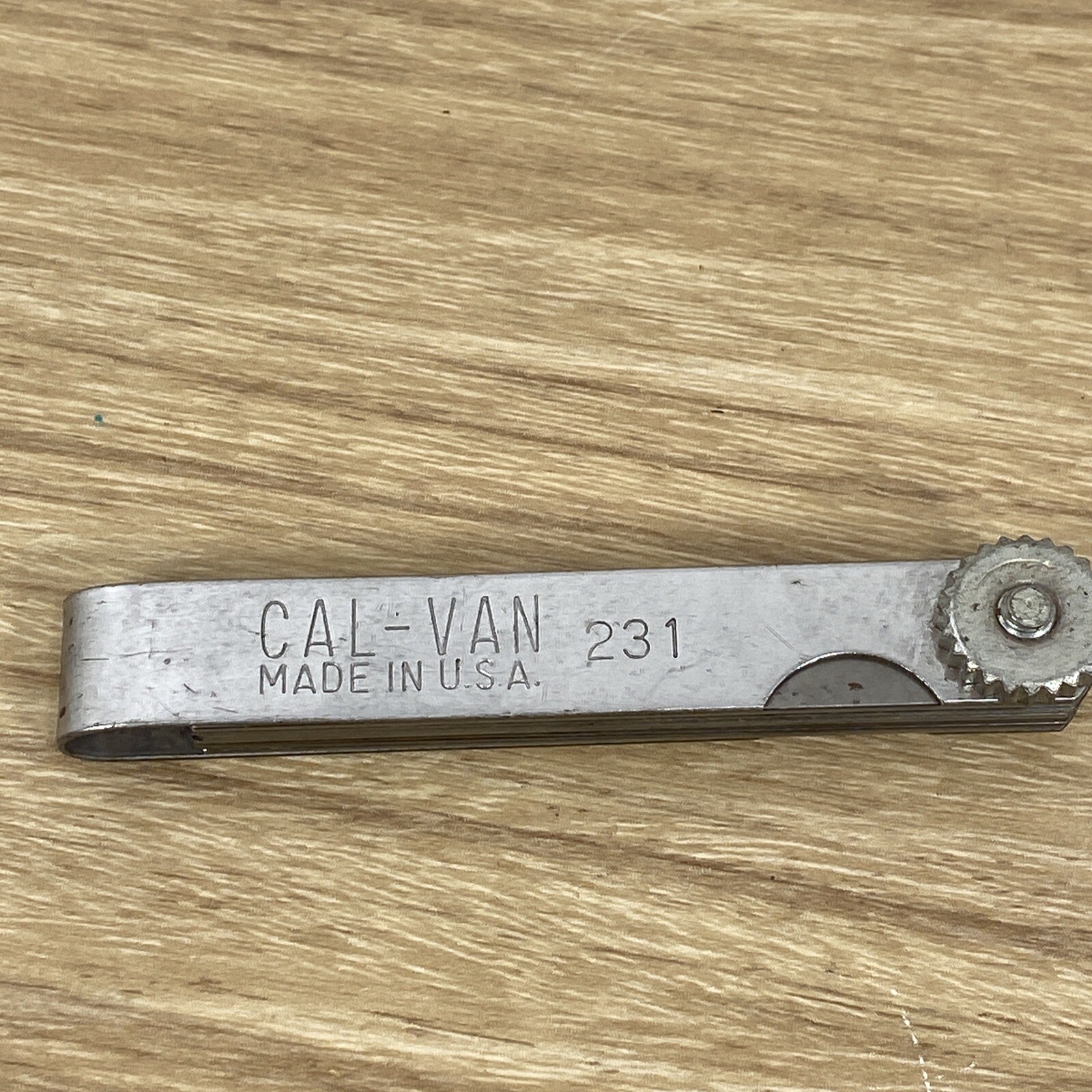 Vintage CAL-VAN No 231 Feeler Gauge Set Metric Mechanic USA