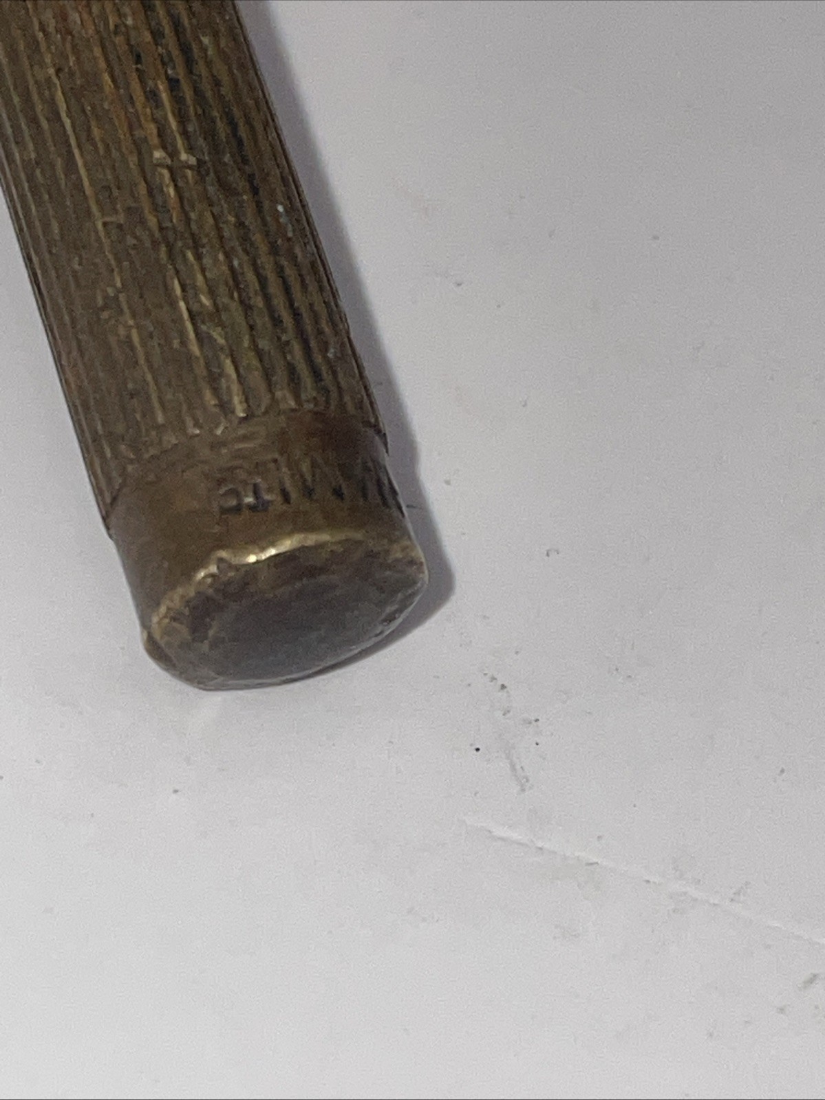 Rare Vintage RAF Air Ministry? Brass Screwdriver Fluted Handle – 10cm H M M LTD