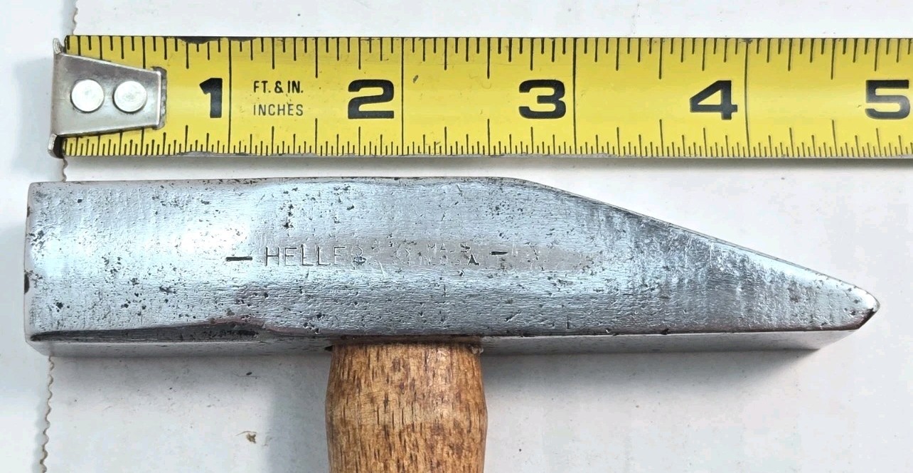 Vintage HELLER 10oz Cross Peen Rock Chipping Hammer & Indestro 4oz Ball Peen 2pc