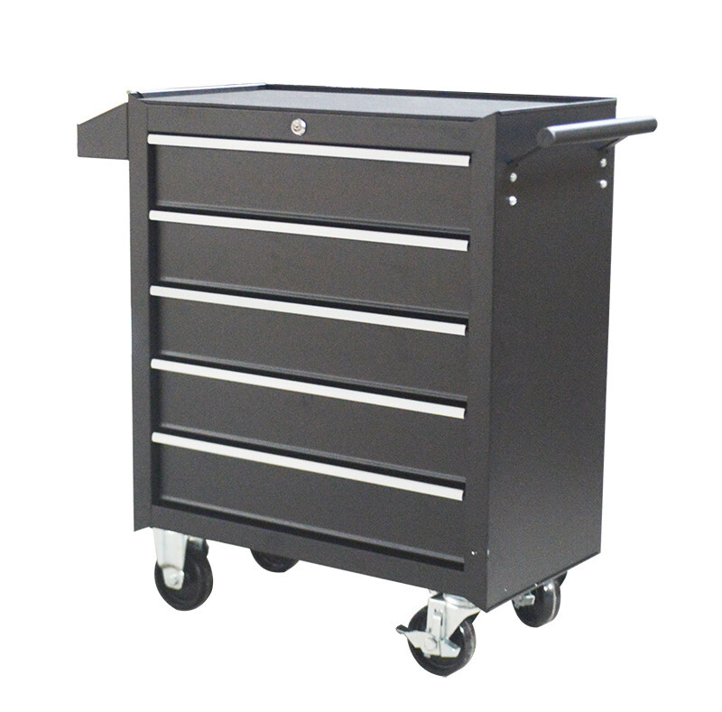 5 Layers Movable Tool Car with Lock Box Cart Auto Repairing Tools Storage