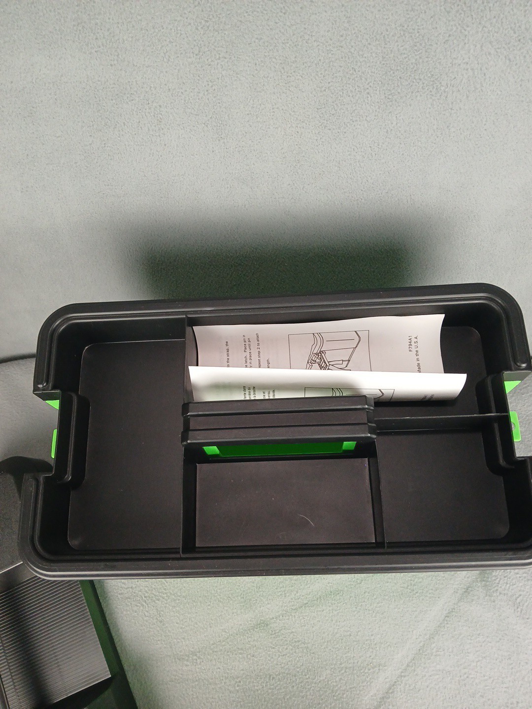 Rare New Snap-On Tool 2 Tray Drawer Poly Toolbox KRW200G Green Black With Strap