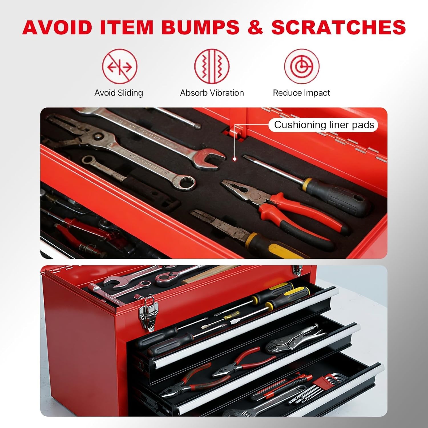 Compact 4-Drawer Tool Box – Water-Resistant & Powder-Coated Steel Construction