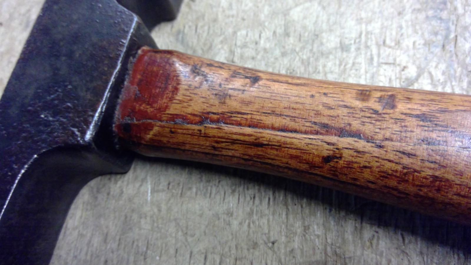 Vintage Plumb 24 Oz Brick Mason Hammer Stone Chisel Pick Red Wood Handle Vtg