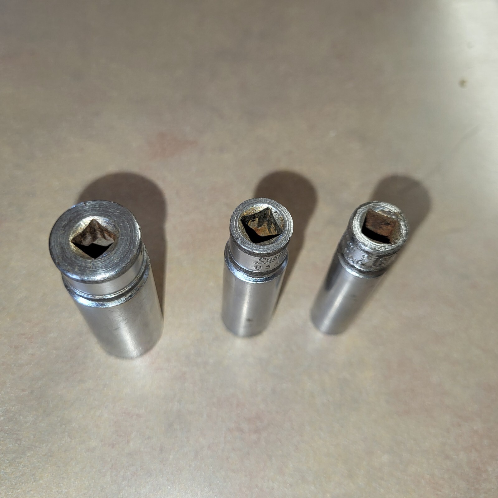 SNAP-ON TOOLS STMM Series – 1/4″ Dr Deep Socket Lot 9mm 10mm 14mm 6 Point – USA