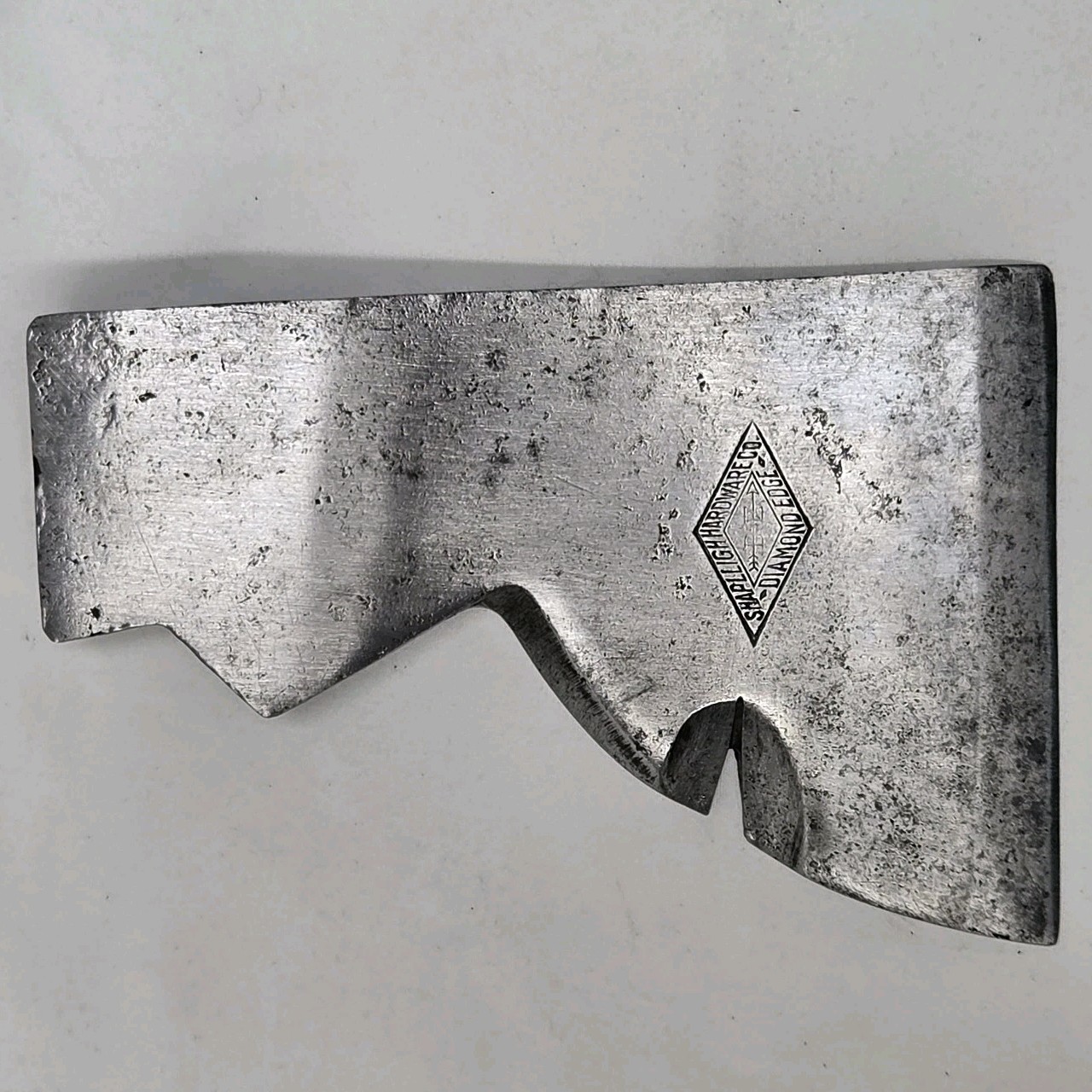 Vtg Shapleigh Diamond Edge Carpenters Hatchet Stamp Error Ghost Line Initials