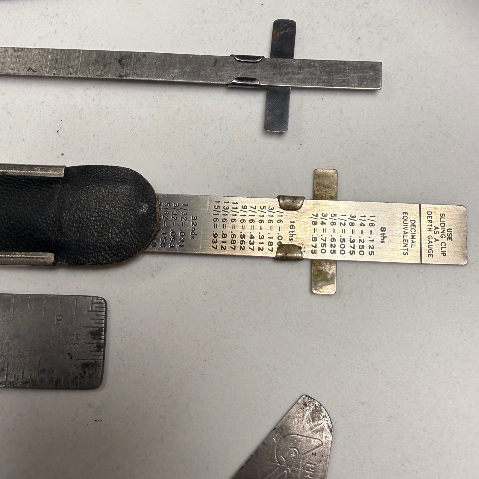 Lot of 8 Vintage Machinist Rulers Starrett Cincinnati General Tempered Steel