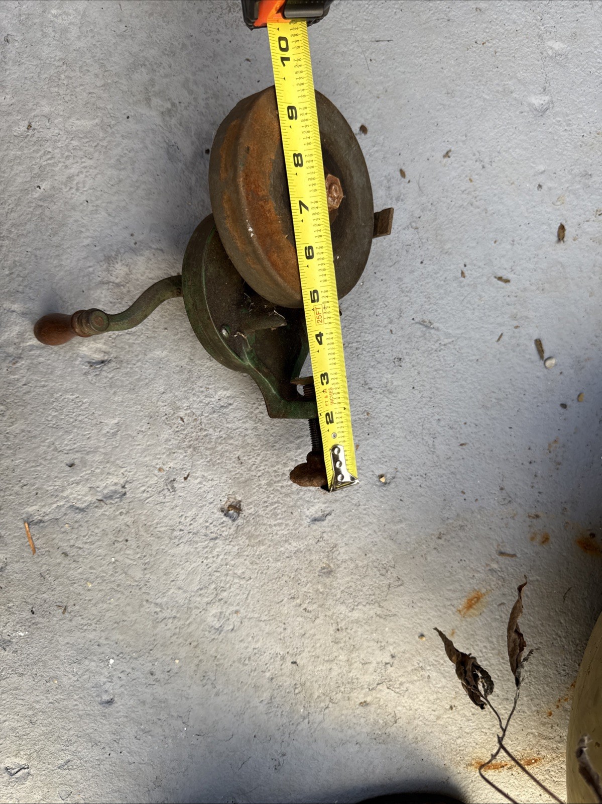 Antique Hand Crank Bench Grinder Sharpener Working Great