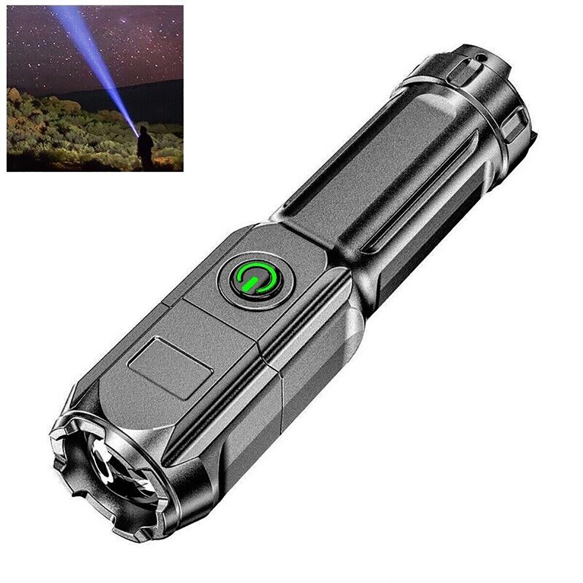 NEW LED Super Bright Flashlight Rechargeable Torch Tactical Lamp +USB