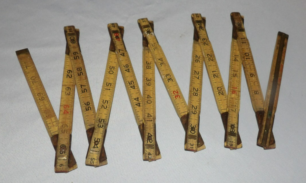 Vintage LUFKIN Wood Folding RULER Measures 72″ Long