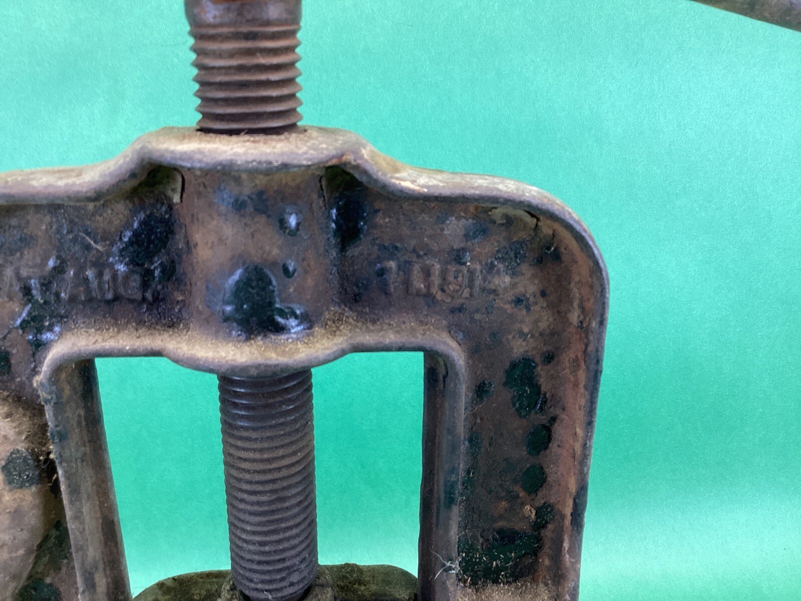 Vintage Reed Mfg Co Earie PA Pat Aug. 11 1914 #71 Plumbers Pipe Vise Bench Mount