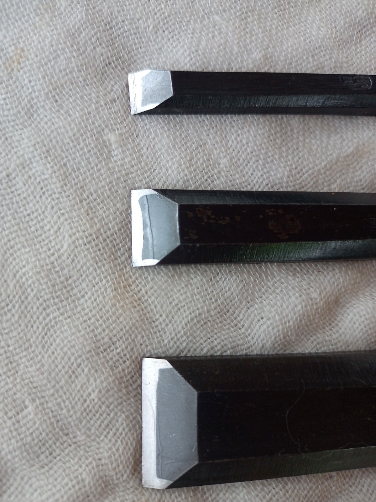 Set of Three Professional Japanese Bench Chisels/Oire Nomi 9mm,15mm,24mmYANAGAWA
