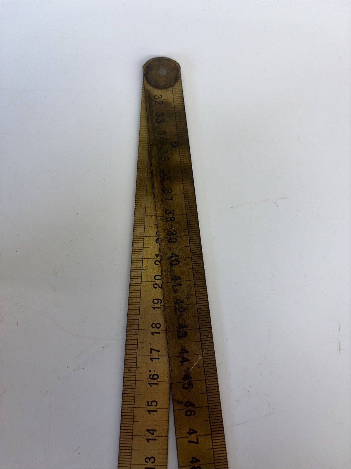 Vintage Rabone Chesterman No 1243 Folding Brass Blacksmith Rule 24 Inch England