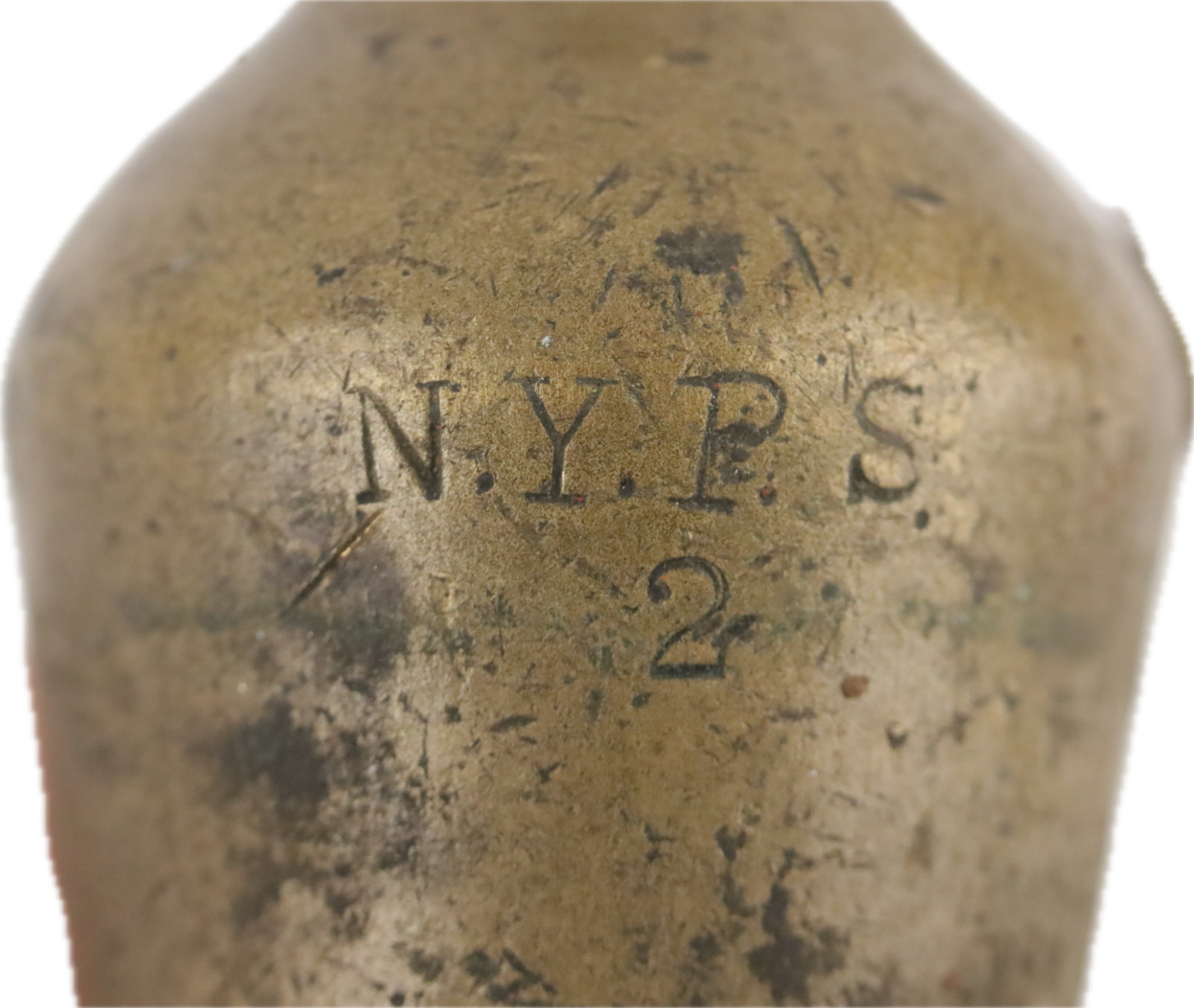Vintage Brass Plumb NYPS #2 with Leather Holster And Line – 418 Grams