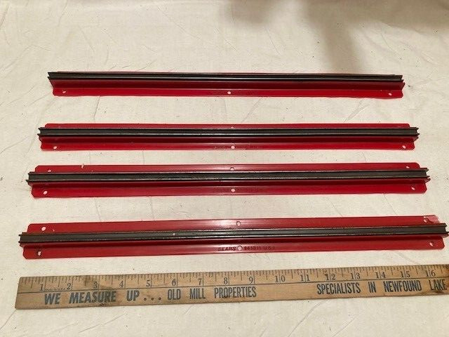 MADE IN USA – (4) VINTAGE SEARS 17″ SUPER STRONG MAGNETIC TOOL HOLDERS x 1 3/8″