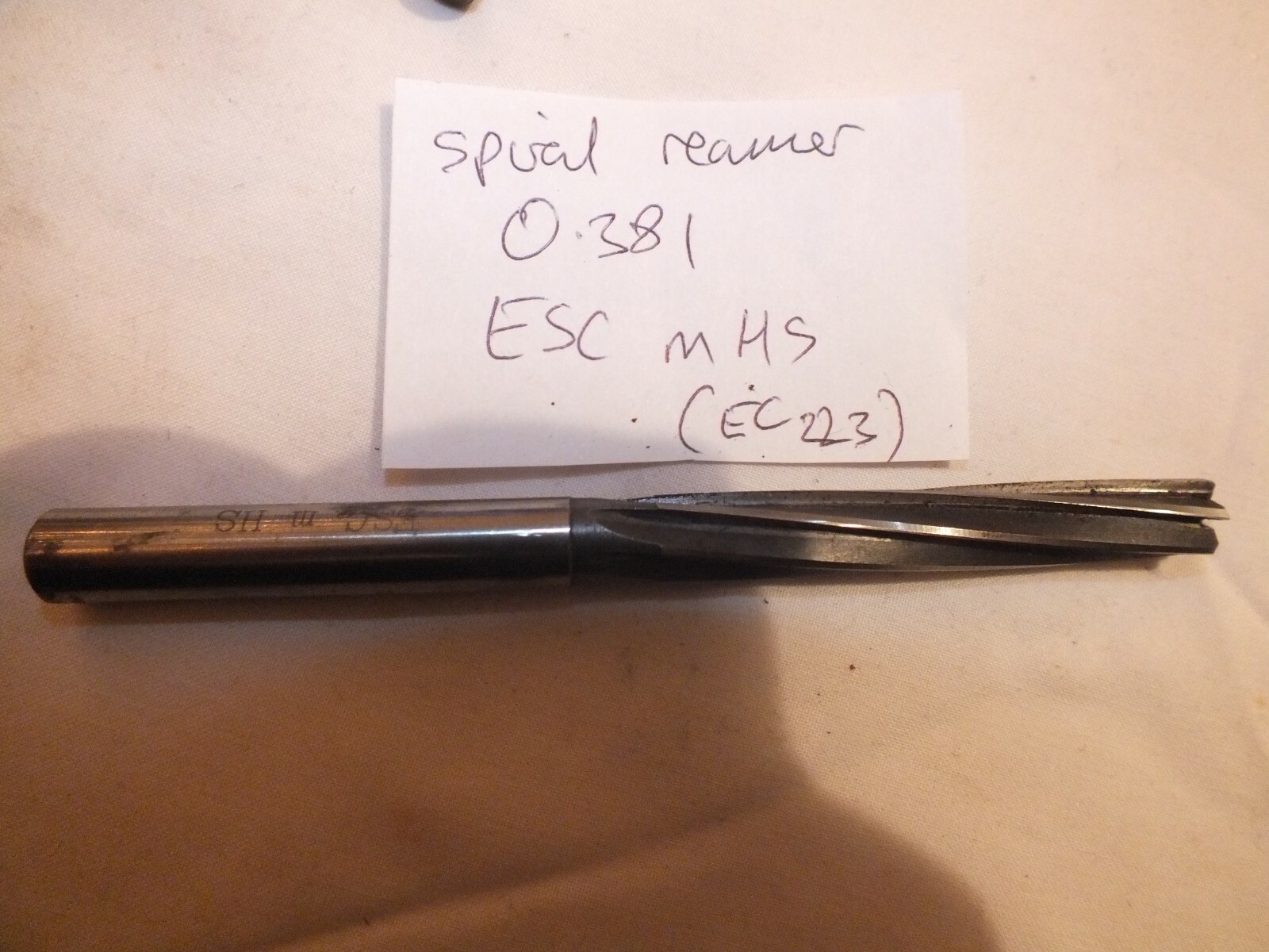 SPIRAL REAMER – 0.381 – STRAIGHT SHANK- ENGINEERING