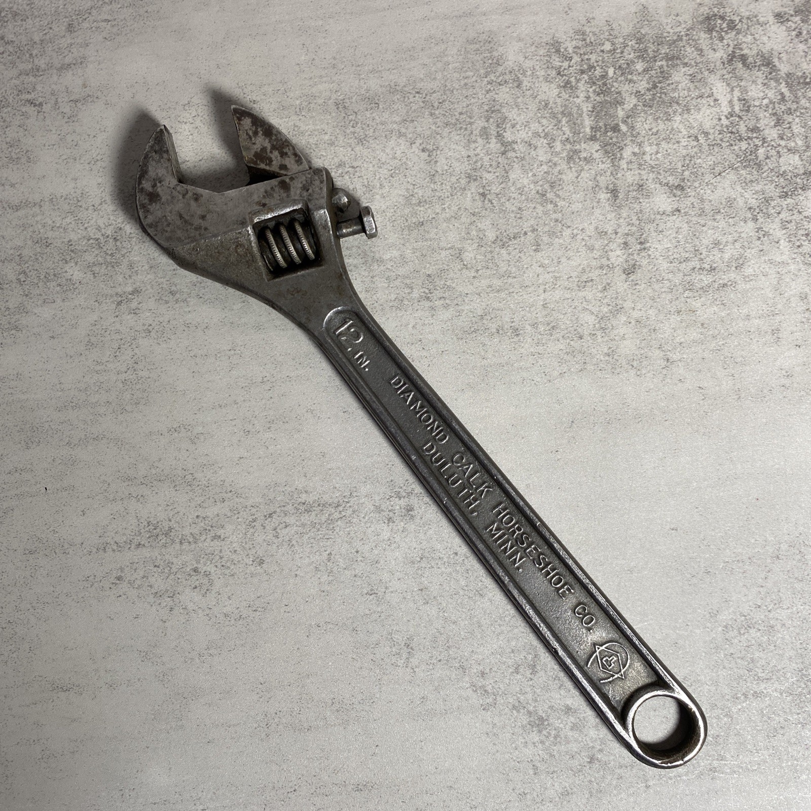 Vintage Diamond Calk Horseshoe Co. Diamalloy 12″ Adjustable Wrench USA