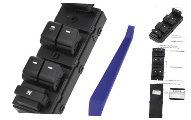Master Power Window Switch Button Front Driver Side Compatible with 2015 2016