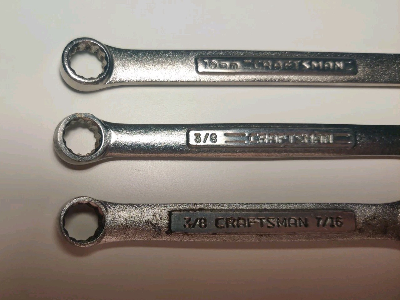 Vintage Craftsman Wrench 10mm -VA-, 3/8 -VV-, Box End 3/8 And 7/16 -VV-, Made In