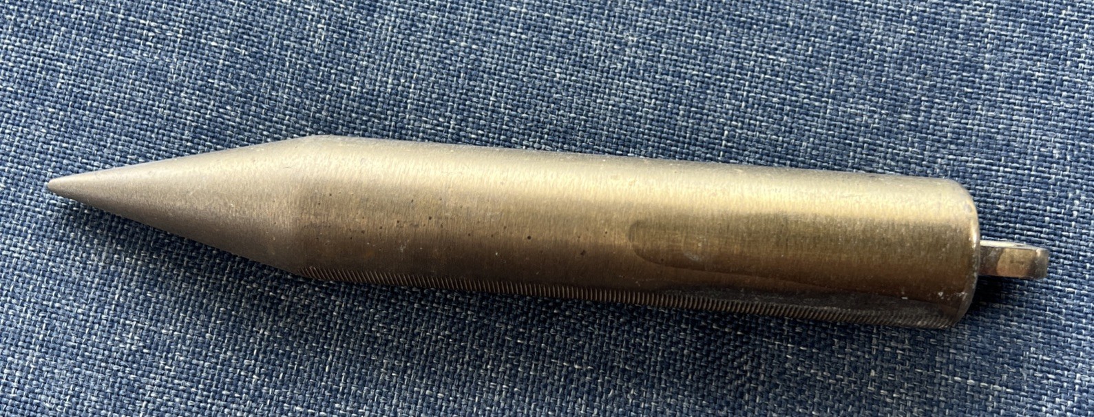 Vintage Solid Brass Lufkin No.590 Plumb Bob 1lb. 3 oz. 6.5″ Long Made In USA