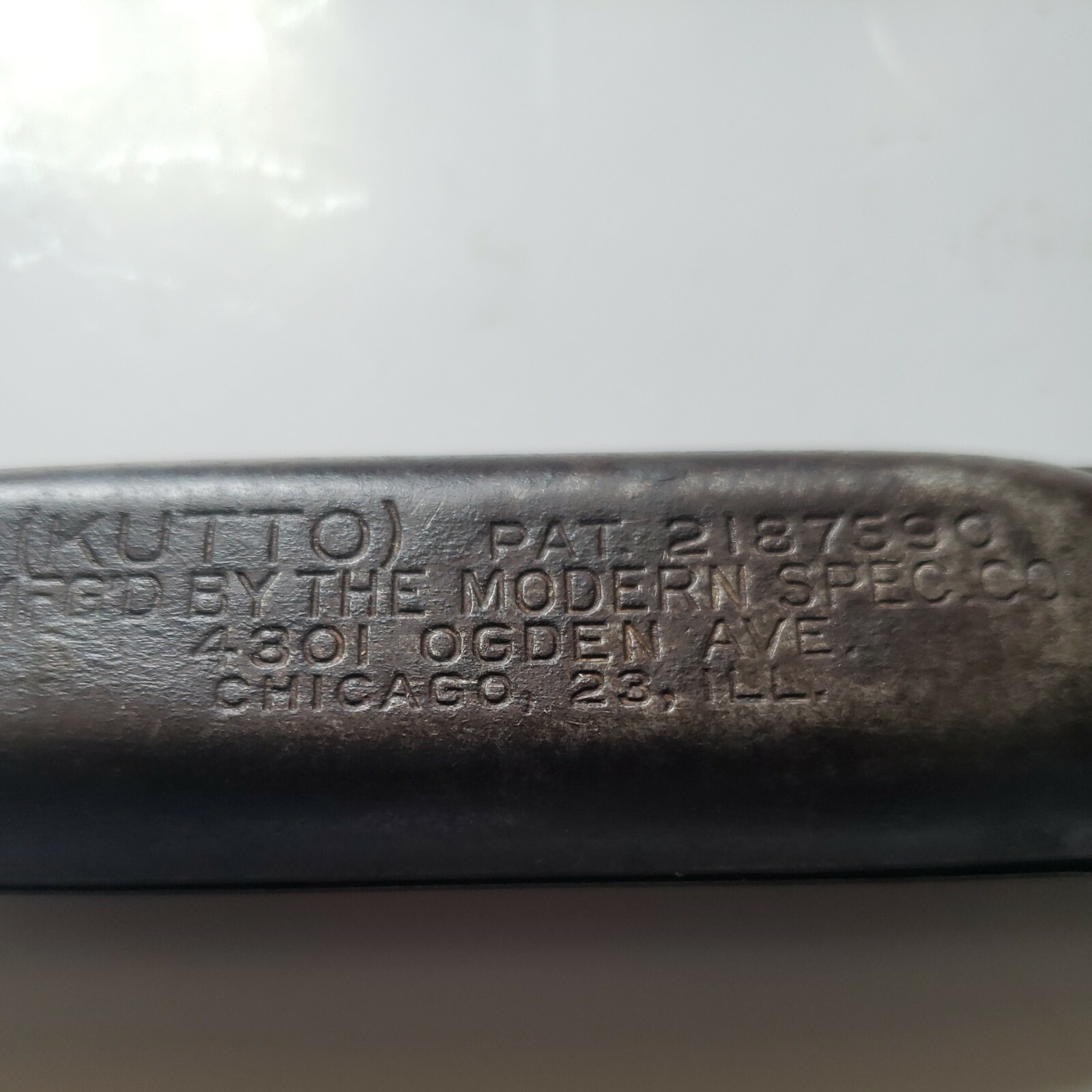 1040’s (KUTTO) Utility Knife-Mfg’d By The Modern Spec.Co 4301 Ogden Ave.Chicago