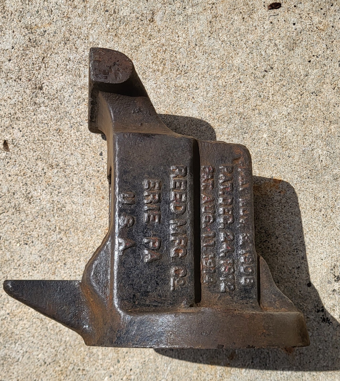 REED MFG Vise No. 205 Rear Jaw + Base – 1920’s PARTS PICTURED ONLY – USA