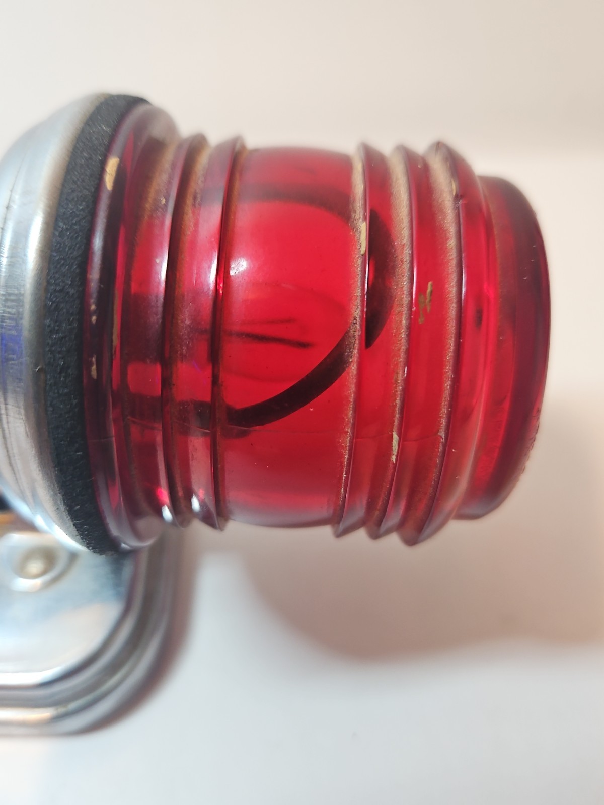 Vintage Eveready Big Jim Signal Lantern Red Lens Railroad Marine Light Untested