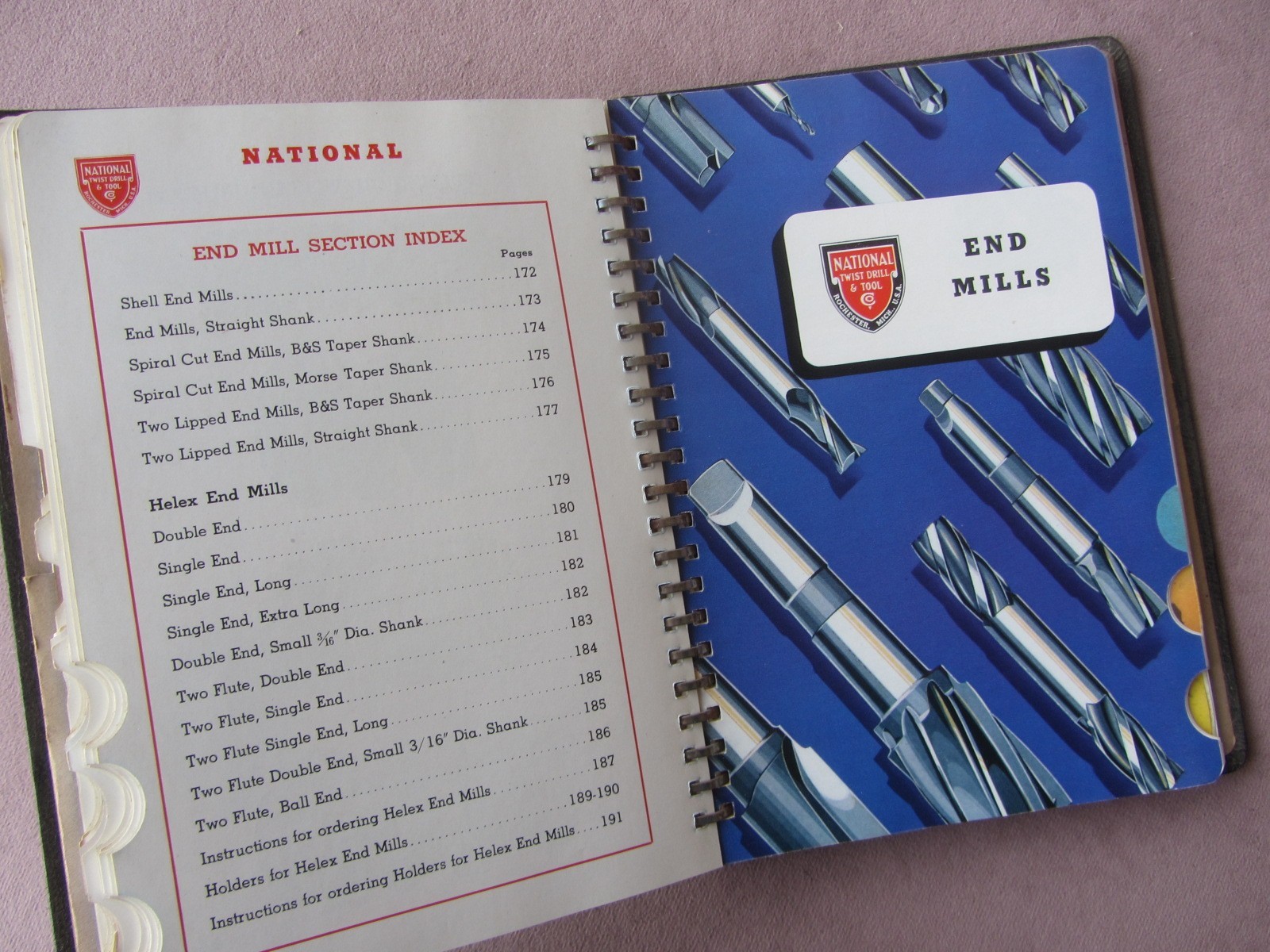 Vtg 1950s National Twist Drill & Tool Catalog #16 Technical Specs Rochester MI