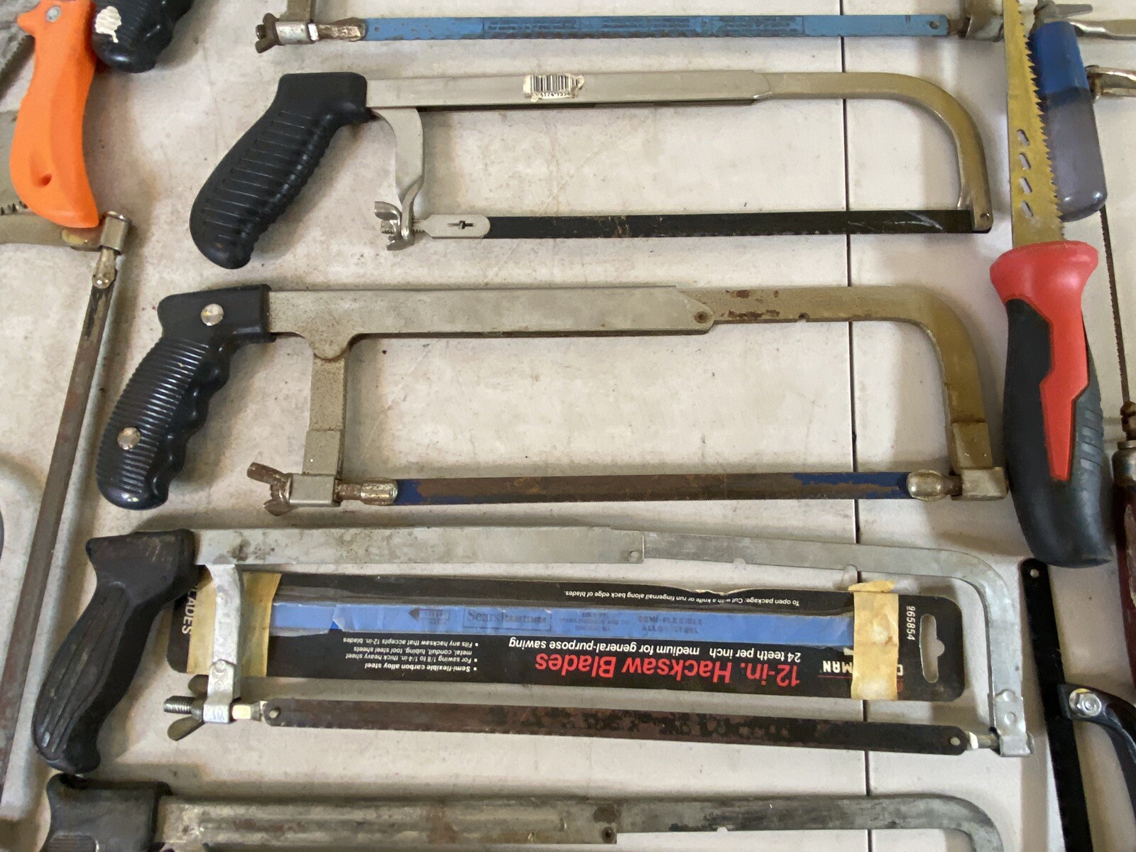 HUGE Vintage coping hack wood drywall hand Saw blades Mixed Lot Tools 1E10