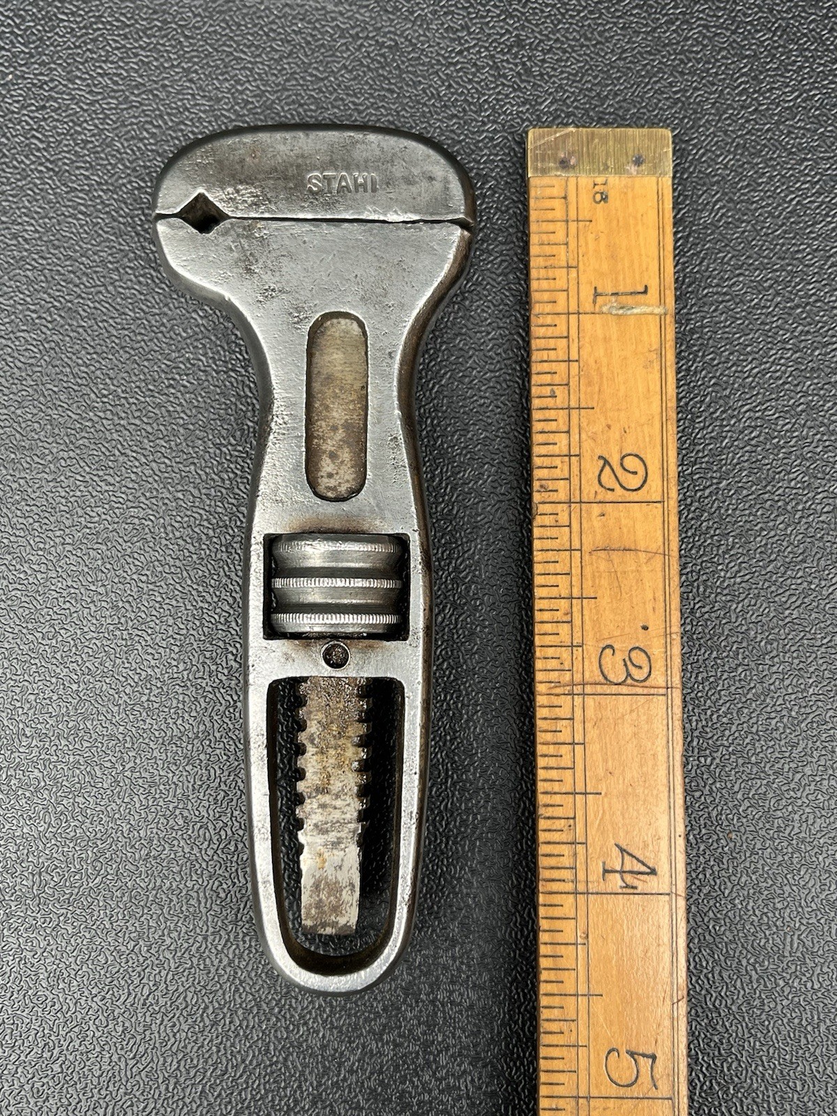 Vintage STAHL 4-1/2” Adjustable Key Nut Spanner Wrench Vintage Tools