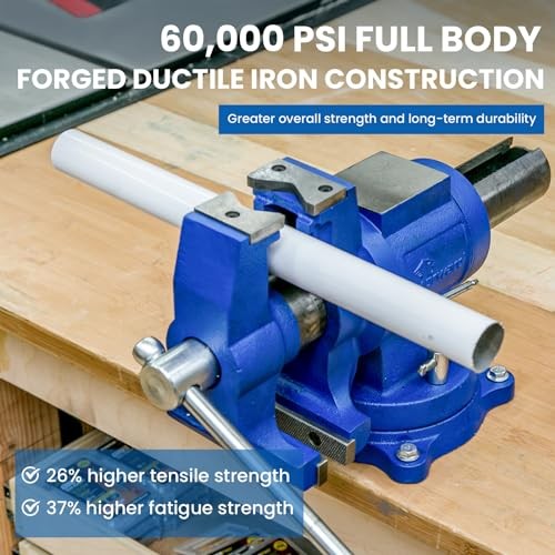 Forward DT08125A 5 Inch Heavy Duty Bench Vise 360 Swivel