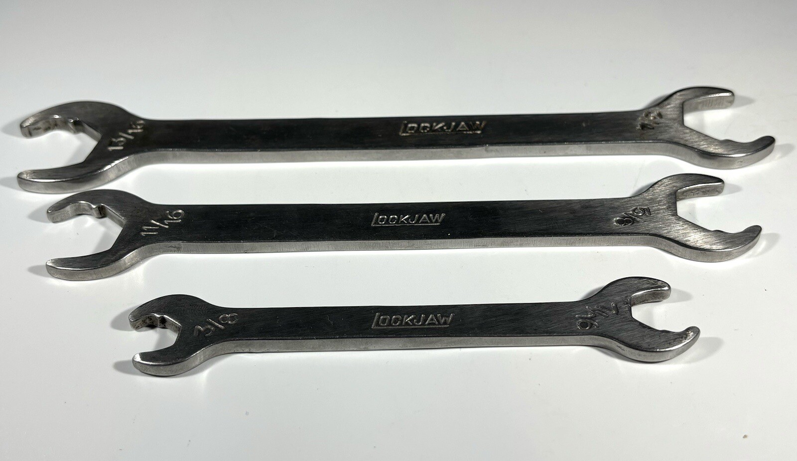 Vintage Lockjaw Stainless Steel Wrenches. Set of 3. USA. US Pat #3785226