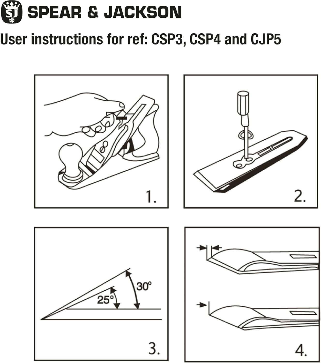 Spear & Jackson CJP5 Hand Powered Carpenters No.5 Jack Plane Adjusting Screw