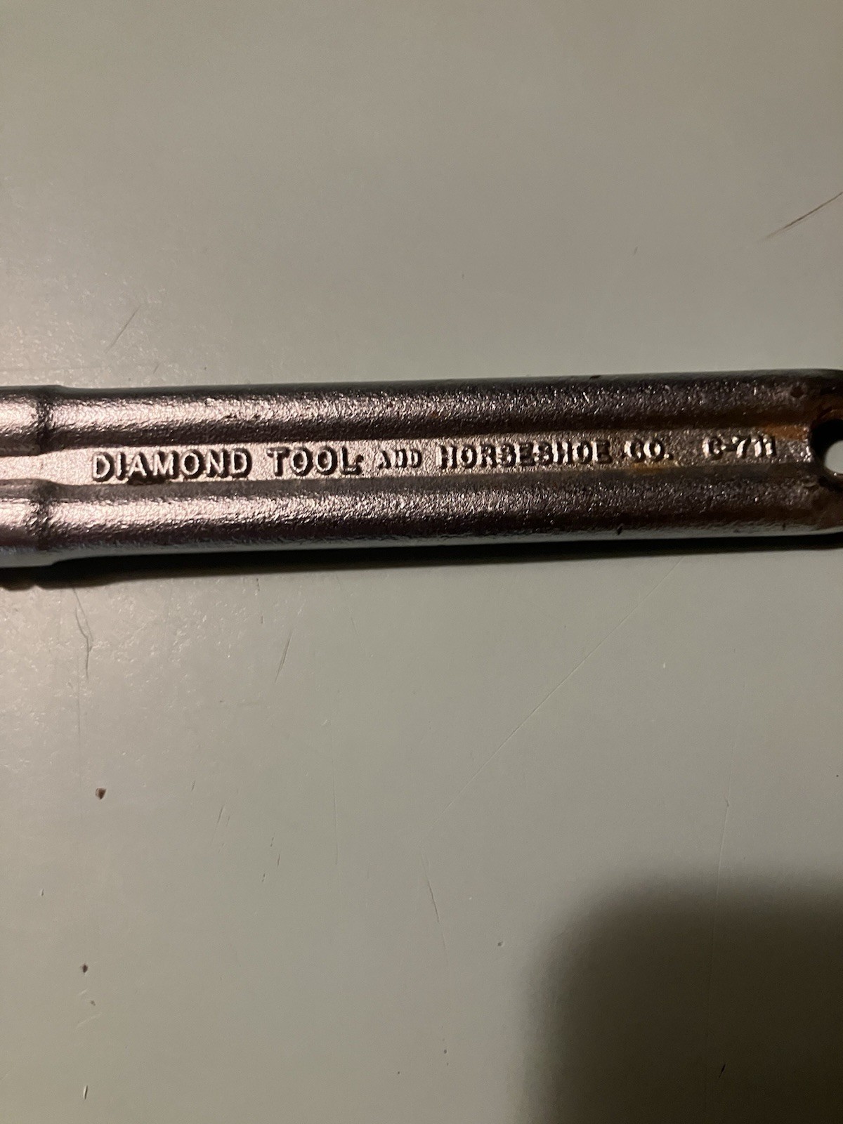 Vintage Diamond Tool & Horseshoe Co Adjustable Monkey Wrench C-711