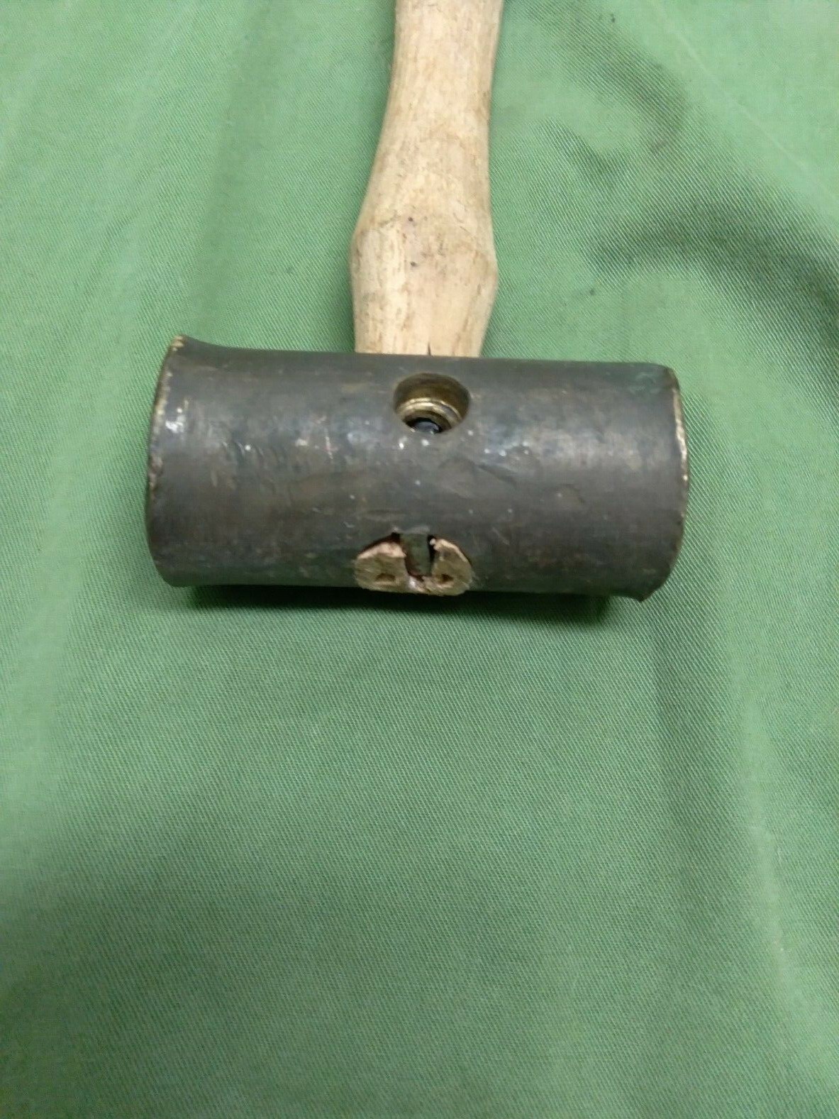 Vintage Brass Hammer – 1 Pound – With 12″ Handle