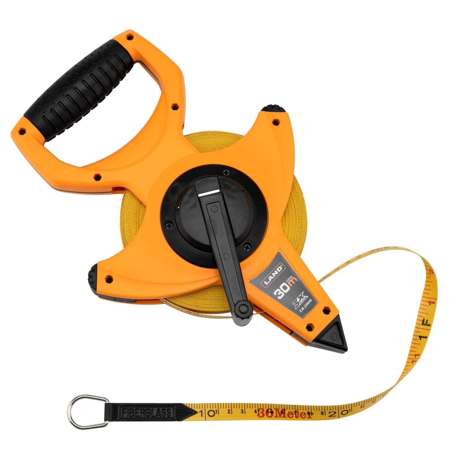 LAND 100FT/30M Heavy Duty Fiberglass Tape Measure – 1/2-Inch Wide, Dual Inch/…