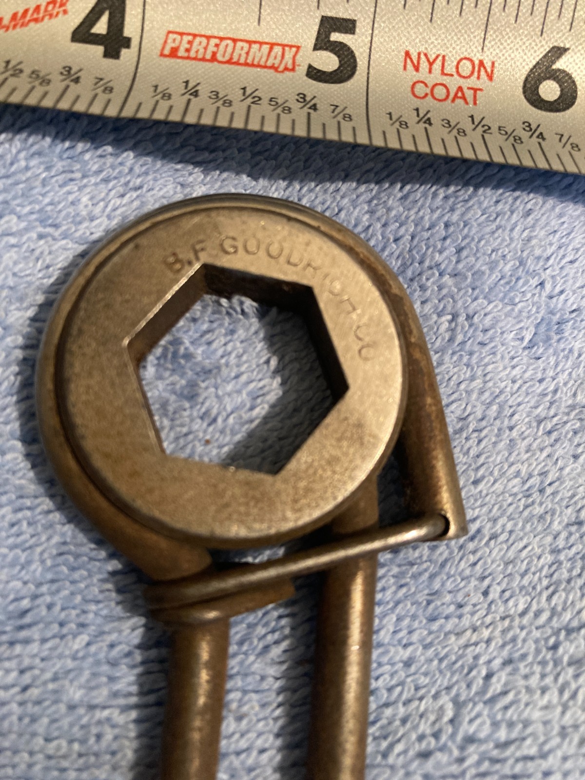 Antique “1909” Walden Worcester 3/4 Ratcheting Box Wrench Made For B.F. Goodrich