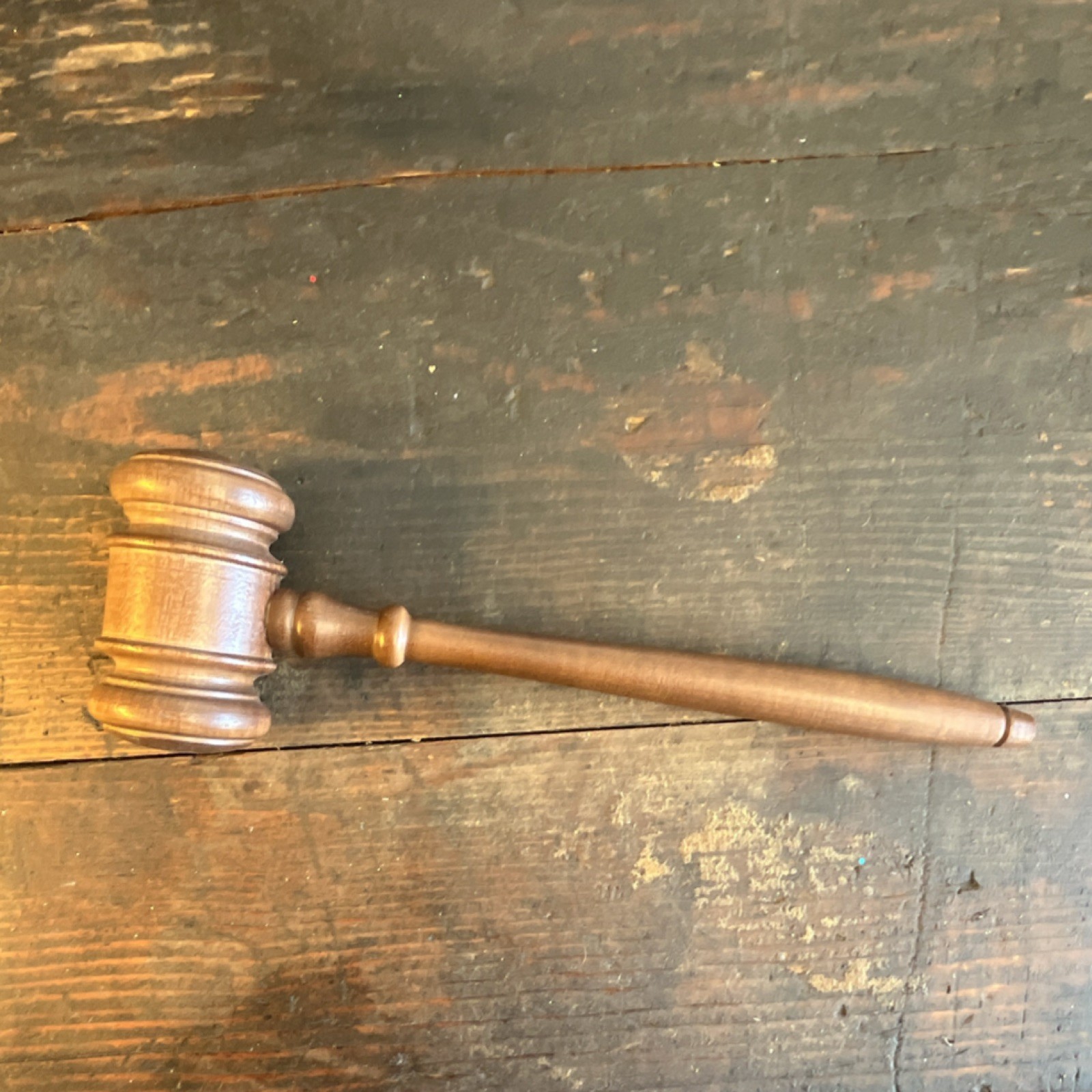 Wooden Gavel Vintage Original Reproduction