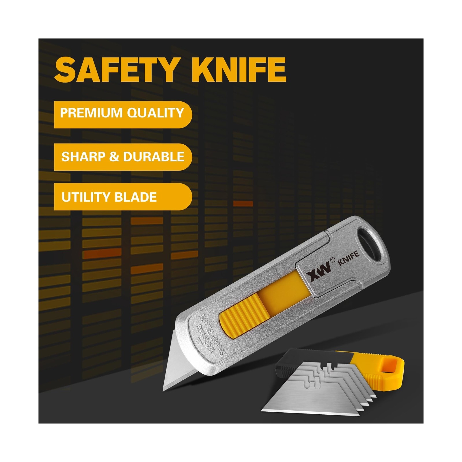 XW Mini Safety Utility Knife Compact Auto Retractable Box Cutte… FAST USA SHIP