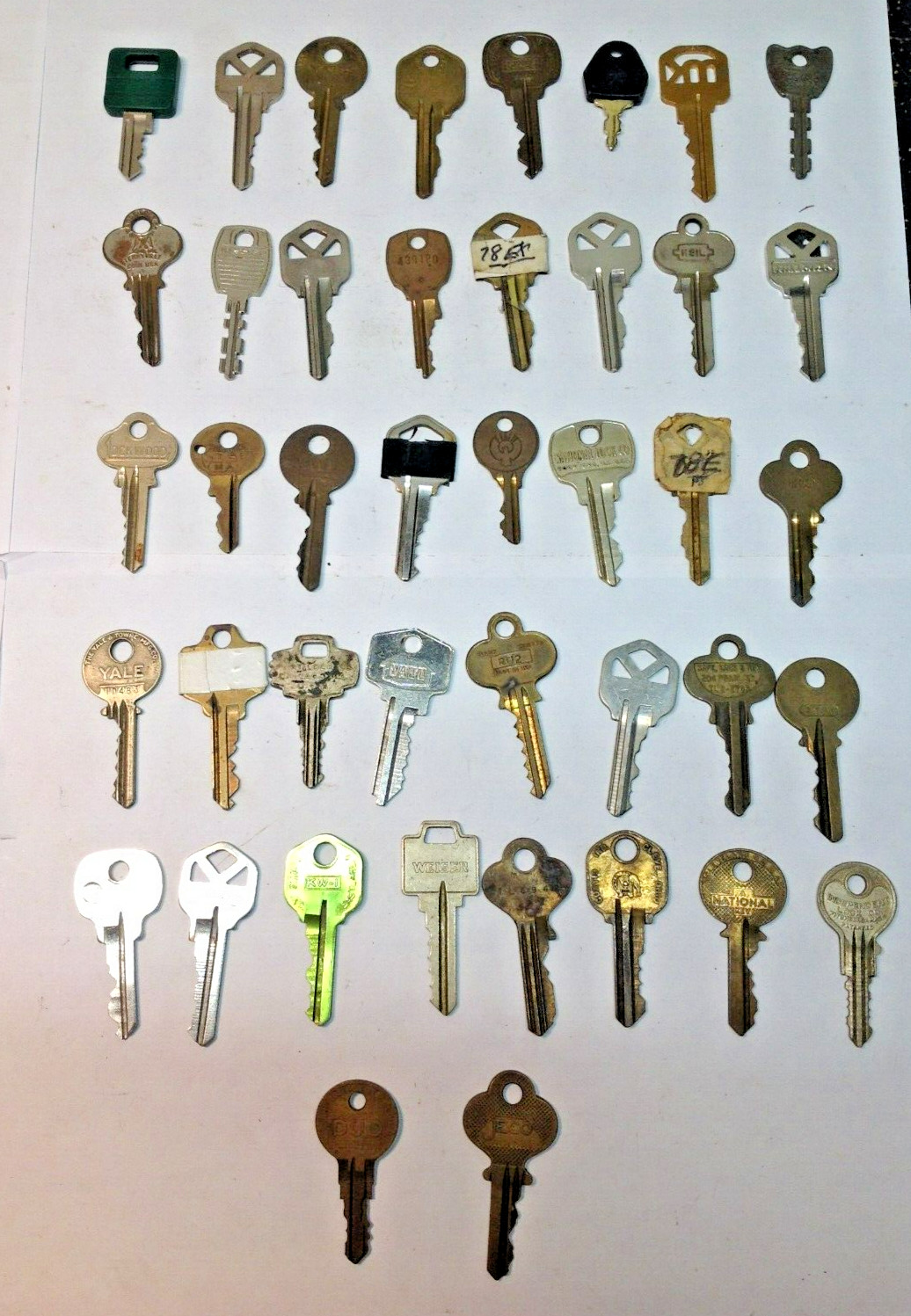 42 Misc. Key Lot Some Vintage Various Makers Steam Punk Brass/ Steel Craft Locks