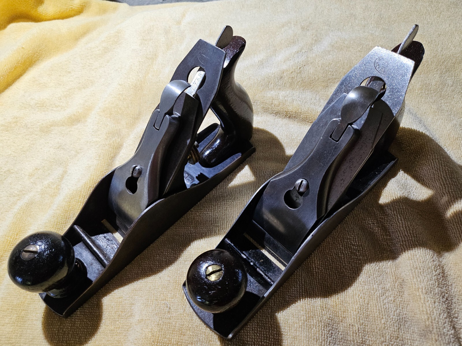 Sargent No. 408/408C Type-2 Matched Pair Planes, Horseshoe Lateral. Clean/Orig.