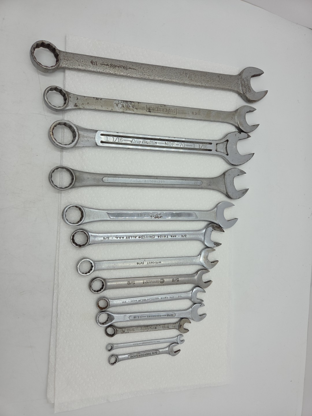 13 Piece Mixed Set USA Made Combination Wrenches 1 1/8″ – 1/4″ Williams Wright