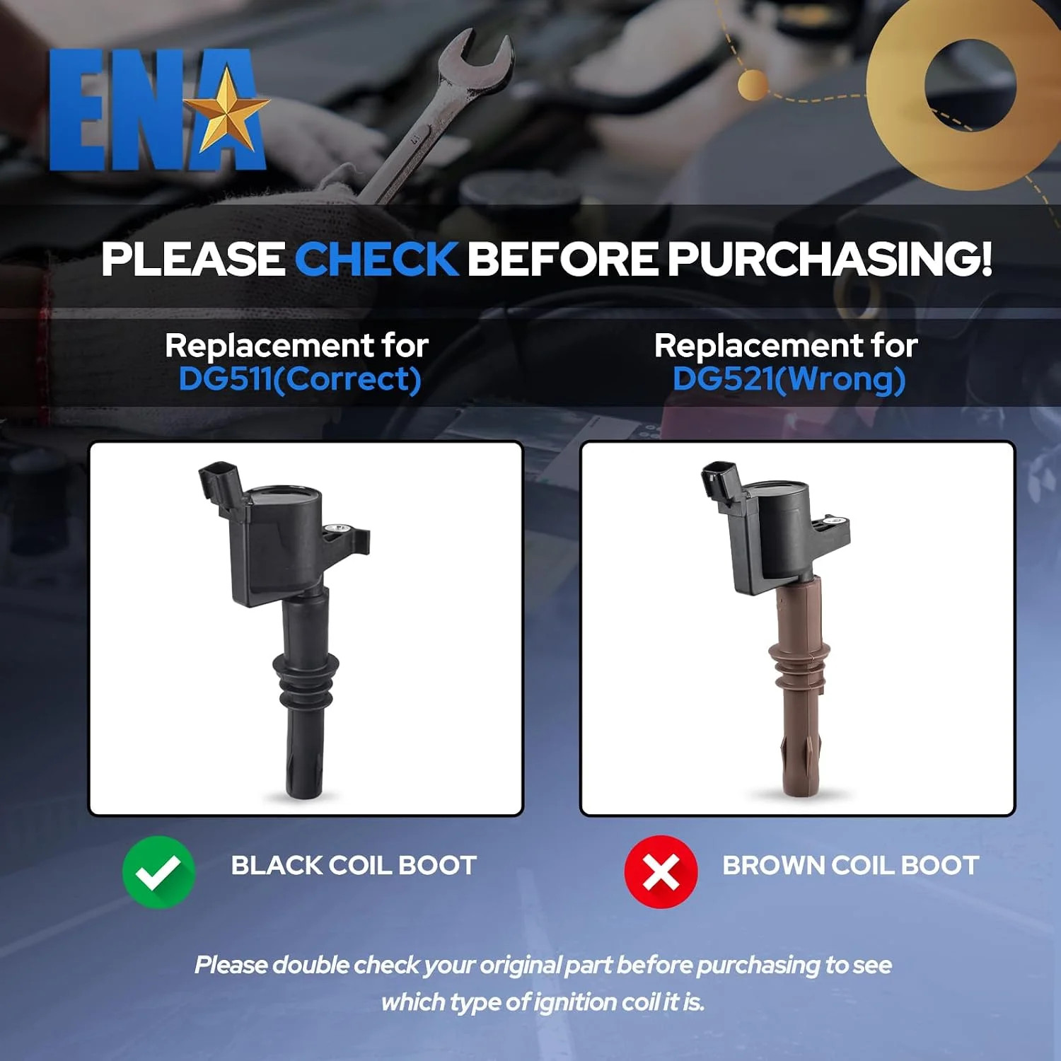 ENA Ignition Coil Pack Compatible with Ford Mercury Mustang Expedition Explorer