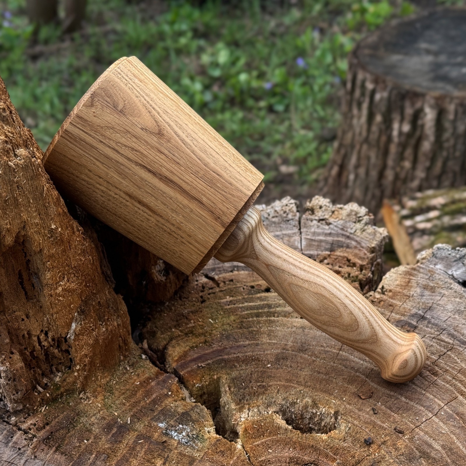 Wooden Mallet for Woodworking. Hand Turned Joiners Mallet for Chisels.