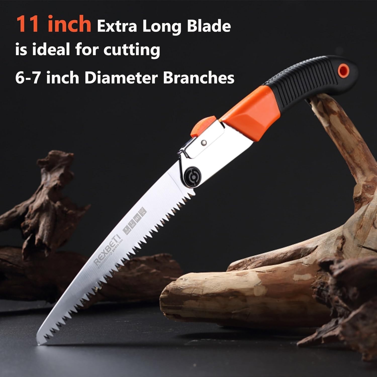 Lightweight 11-Inch Folding Saw for Camping & Outdoor Wood Cutting