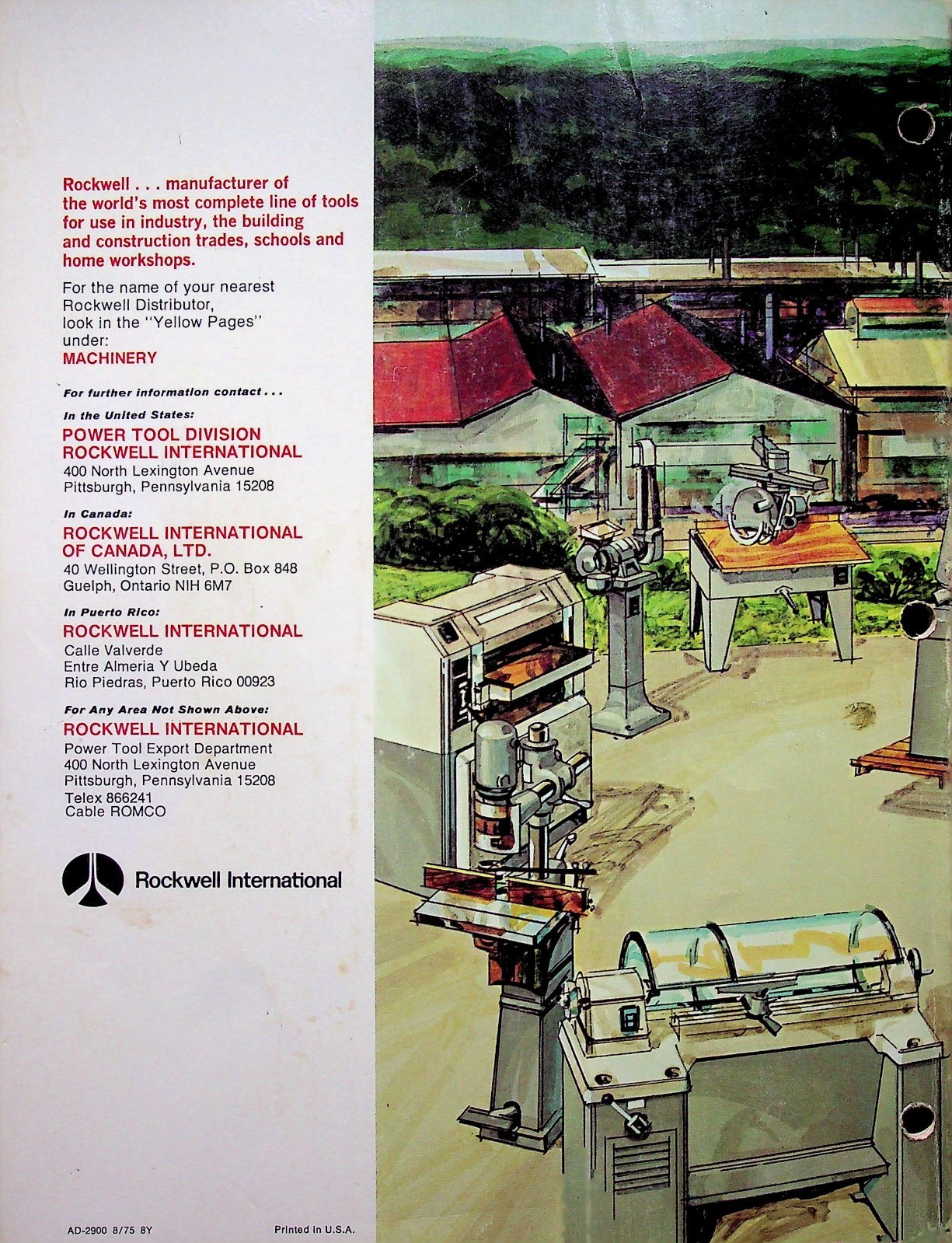 Vtg 1975 Rockwell Industrial Machinery Catalog Delta (100+ Pgs.)