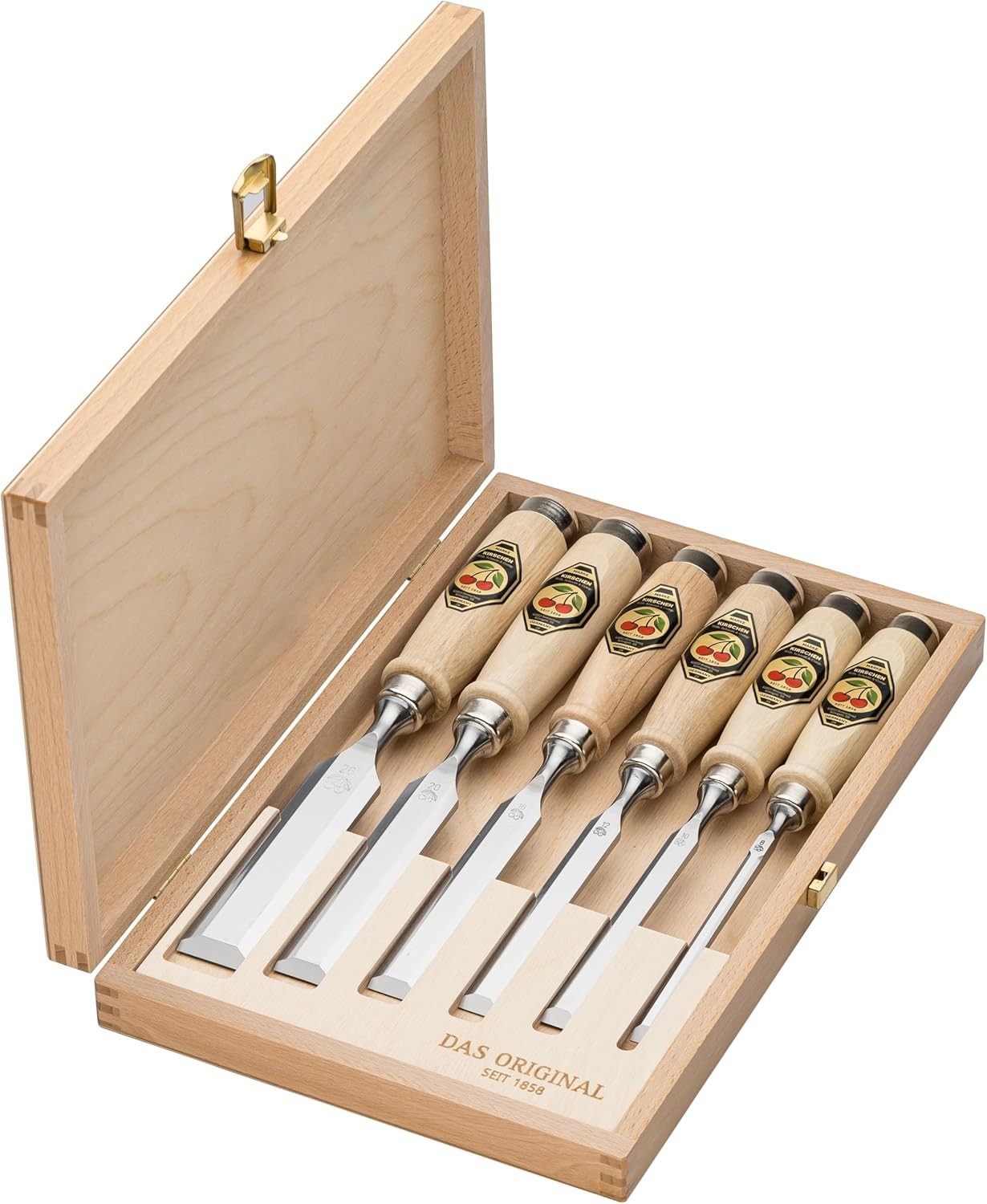 6-Pc Chisel Set with Wooden Case