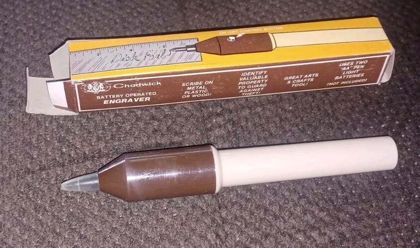 Engraver battery operated Chadwick scribe on wood, plastic, metal Vintage